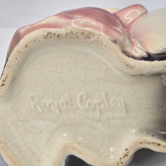 Vintage Royal Copley Sitting Boy Planter Pot Mid-Century Ceramic - Picture 6 of 7